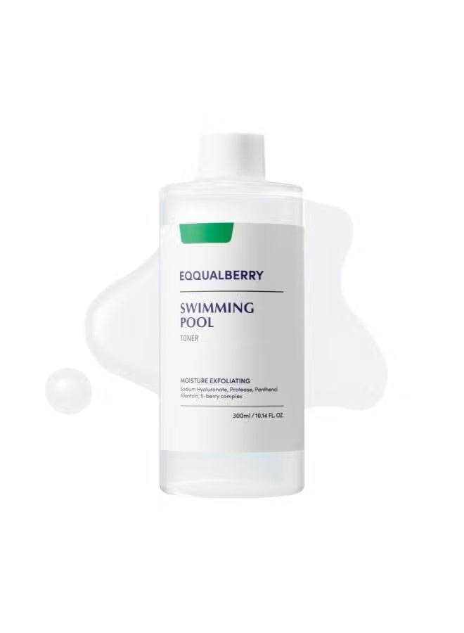 eqqualberry Swimming Pool Toner - Gentle Exfoliating Toner with Natural Enzyme | Boosted Hydration with Hyaluronic Acid | Daily Toner for Sensitive Skin | Korean Skincare, 10.14 Fl. Oz / 300ml - Image 1